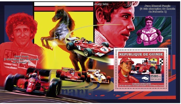 MICHAEL SCHUMACHER - Issue of Guinée postage stamps