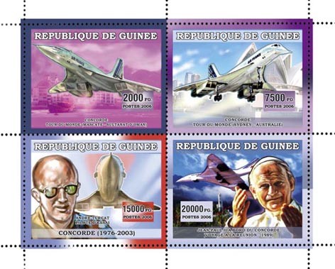 CONCORDE - Issue of Guinée postage stamps