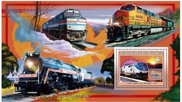 AMTRAK - 140 - Issue of Guinée postage stamps