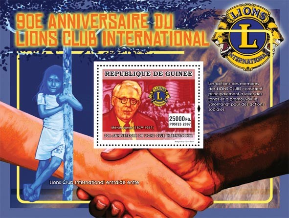 Melvin Jones - Issue of Guinée postage stamps