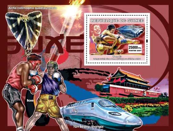 Sports / Trains / Butterflies - Issue of Guinée postage stamps
