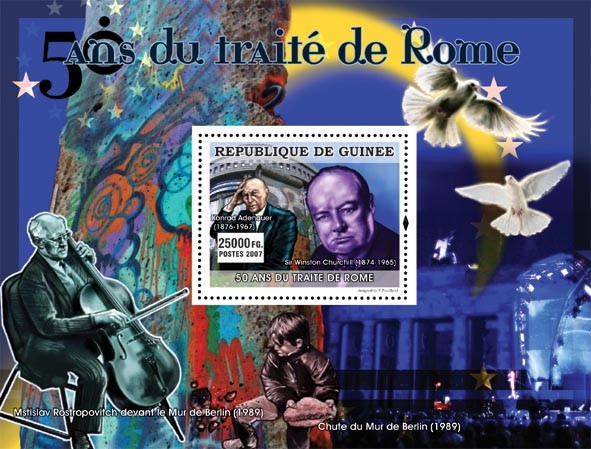 Sir W. Churchill (1874-1965), K.Adenauer (1876-1967) - Issue of Guinée postage stamps