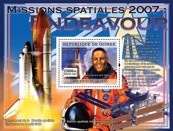 Astronaute B. Alvin Drew - Issue of Guinée postage stamps