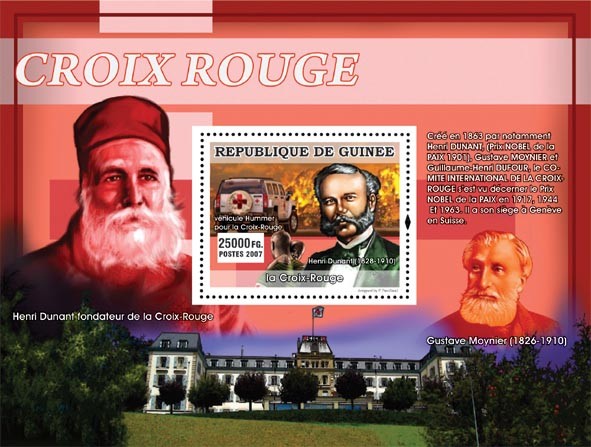 Henri Dunant (1828-1910) - Issue of Guinée postage stamps