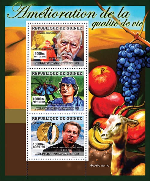 CELEBRITES - Amelioration  of Life Quality - Issue of Guinée postage stamps