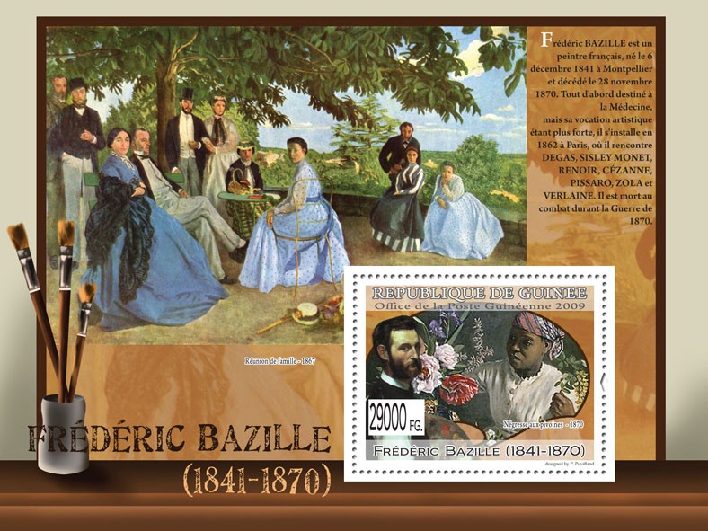 Paintings of Frederick Bazille ( 1841  1870 ) - Issue of Guinée postage stamps