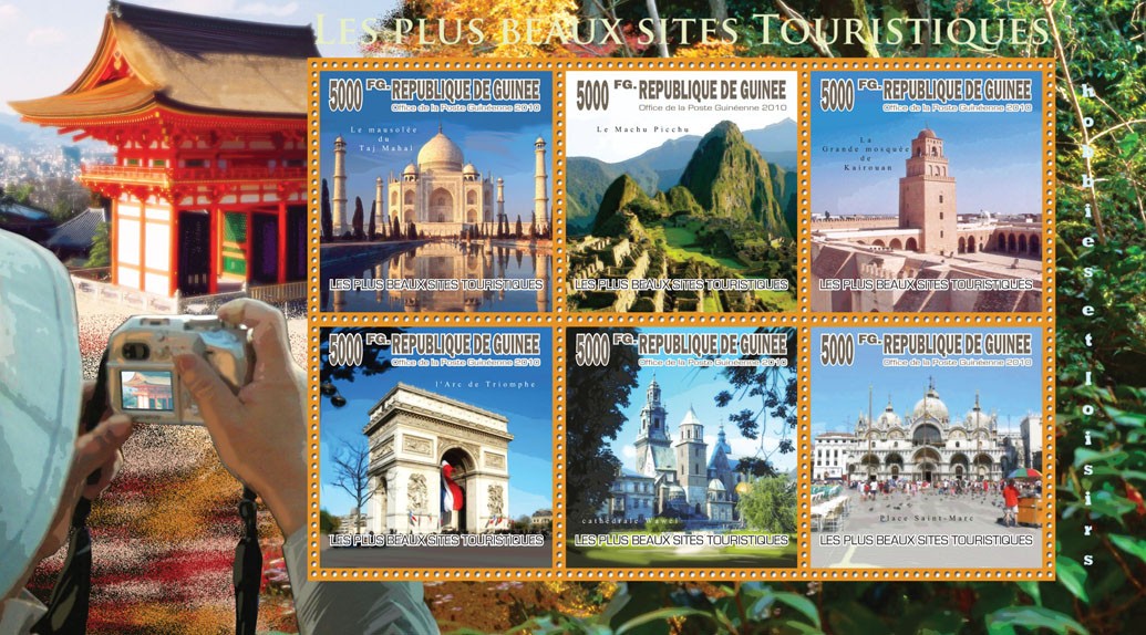 The Most Beautiful Tourist Cities - Issue of Guinée postage stamps