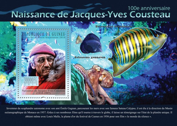 Jacques-Yves Cousteau (1910-1997) - Issue of Guinée postage stamps