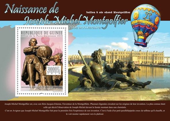 Joseph de Montgolfier (1740-1810) - Issue of Guinée postage stamps