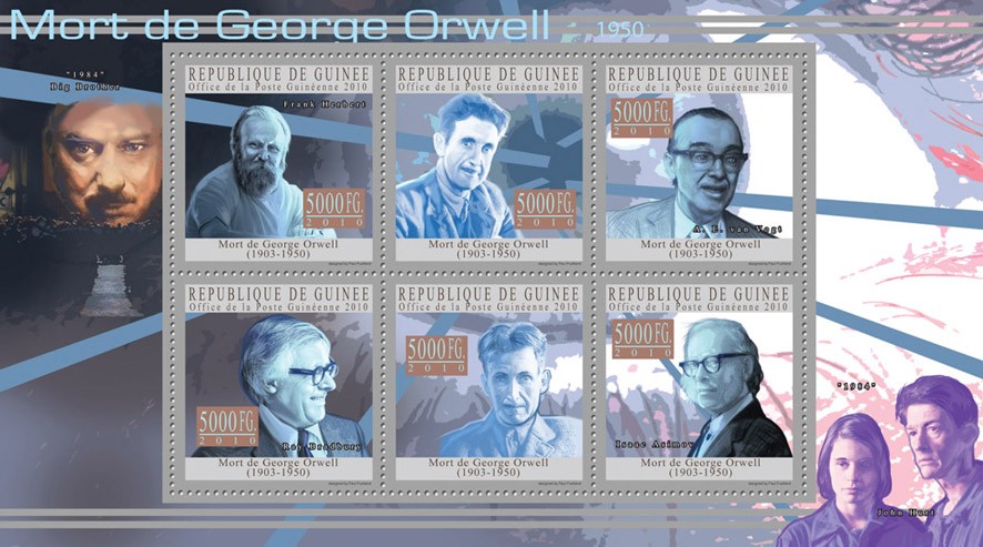 George Orwell (1903-1950) - Issue of Guinée postage stamps