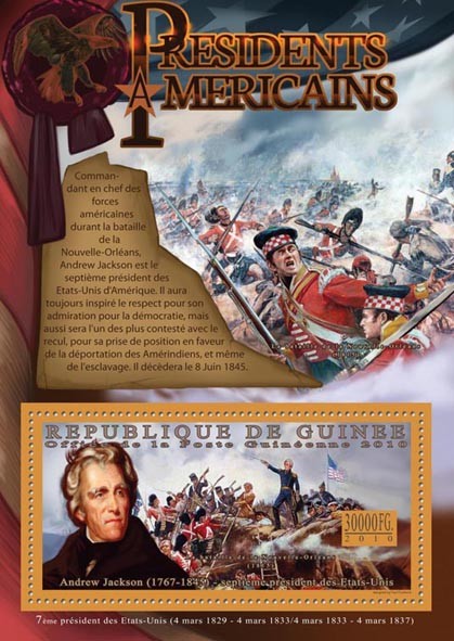 The Presidents of USA - Andrew Jackson (1767-1845) - Issue of Guinée postage stamps