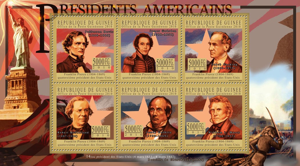 The President of USA - Issue of Guinée postage stamps