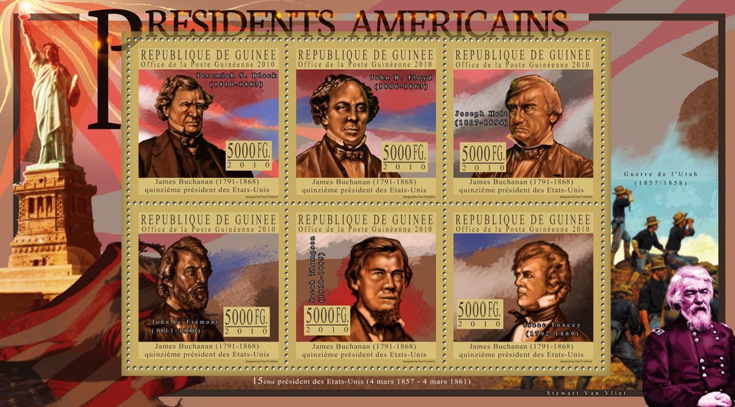 The President of USA - Issue of Guinée postage stamps