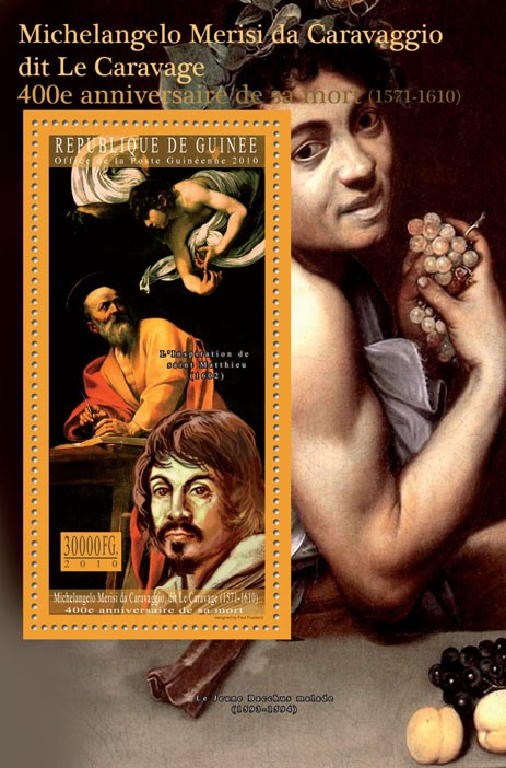 400th Anniversary of Death M. M. da Caravaggio - Issue of Guinée postage stamps
