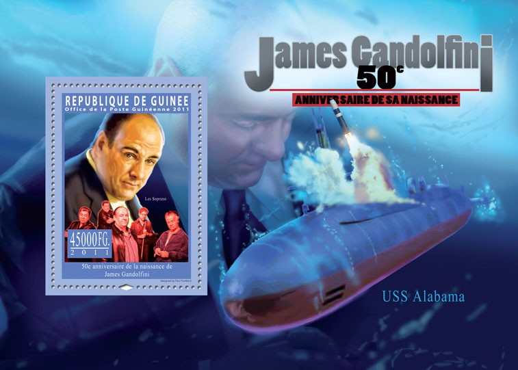 50th Anniversary of James Gandolfini, Cinema. - Issue of Guinée postage stamps