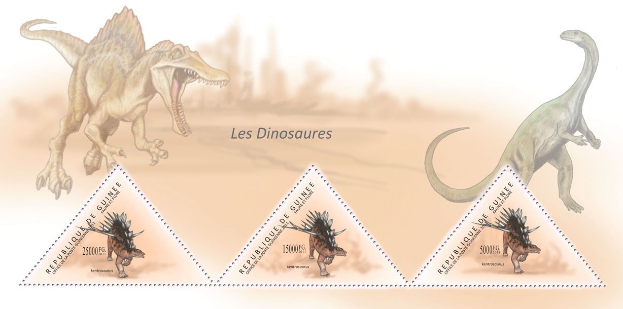Dinosaurs, (Kentrosaurus). - Issue of Guinée postage stamps