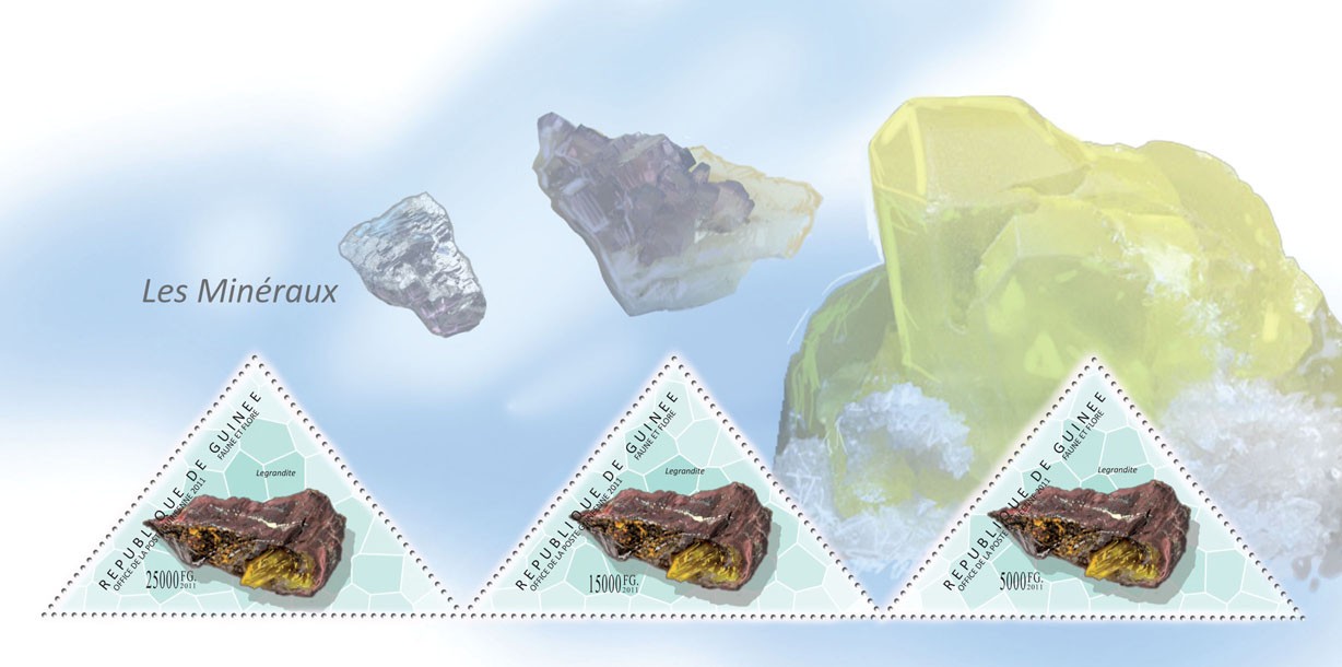 Minerals I, (Legranite). - Issue of Guinée postage stamps
