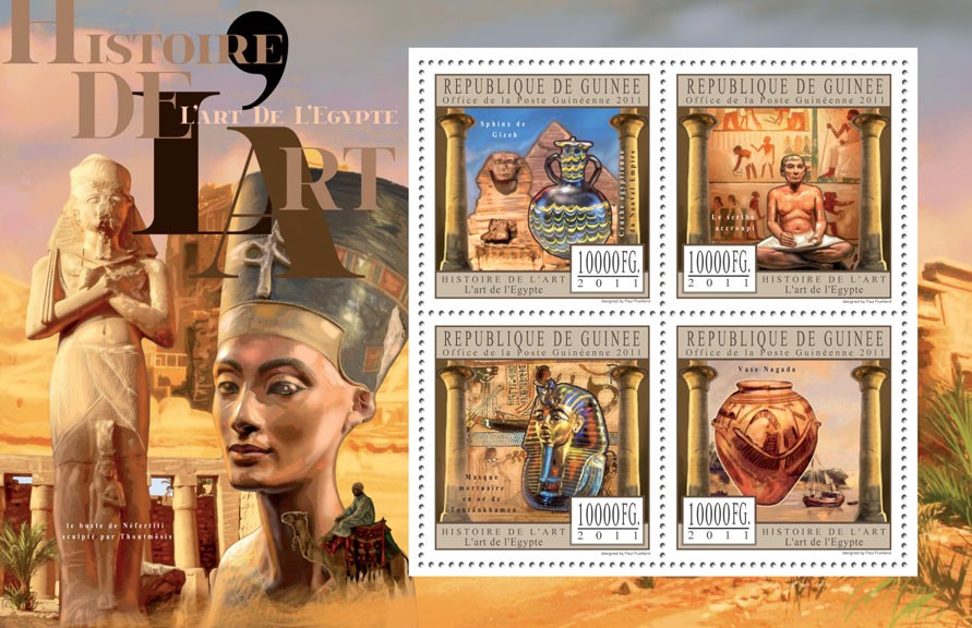 Art of Egypt. - Issue of Guinée postage stamps