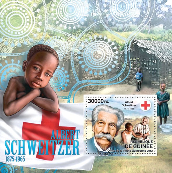 Albert Schweitzer / Red Cross, (1875-1965). - Issue of Guinée postage stamps