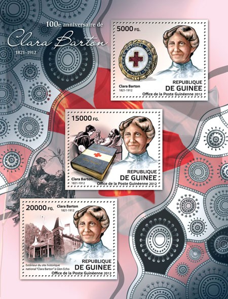 100th Anniversary of Clara Barton / Red Cross, (1821-1912). - Issue of Guinée postage stamps
