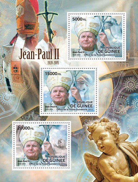 Pope John Paul II (1920-2005) - Issue of Guinée postage stamps
