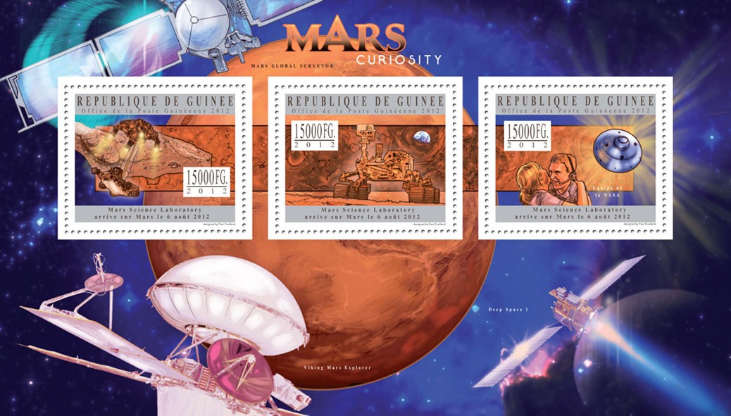 Mars Curiosity I - Issue of Guinée postage stamps