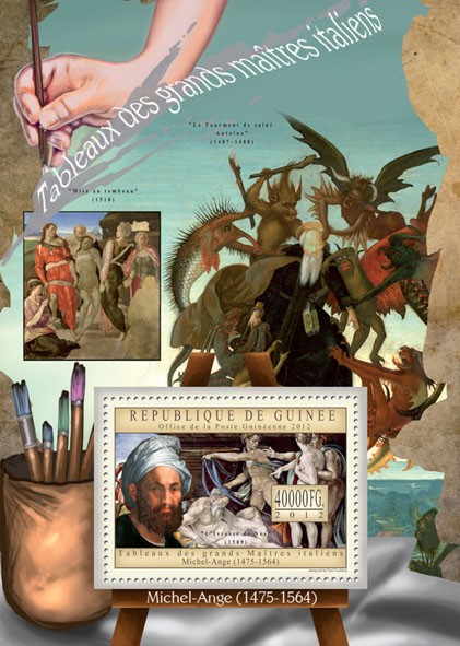 Great Italian Masters Paintings I - Issue of Guinée postage stamps
