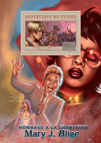 Mary J. Blige - Issue of Guinée postage stamps
