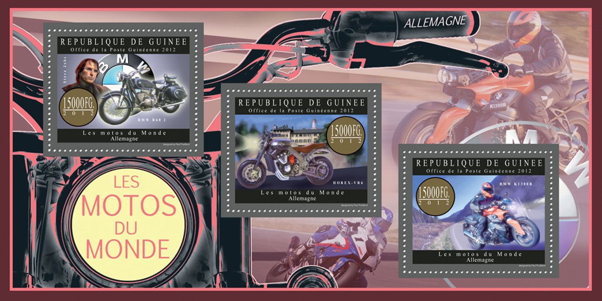 Motorcycles of Germany - Issue of Guinée postage stamps