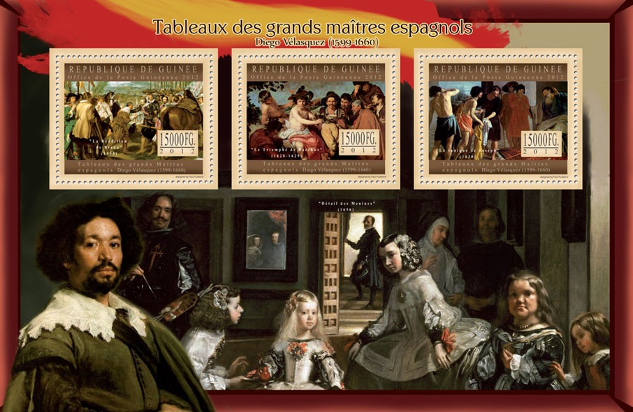 Great Spanish Masters Paintings IV - Issue of Guinée postage stamps