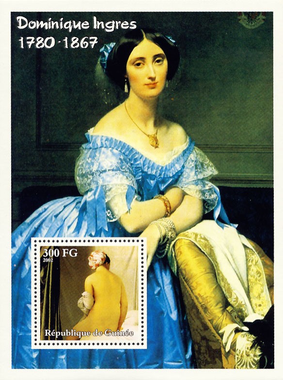 Jean Auguste Dominique Ingres (1780-1867) - Issue of Guinée postage stamps