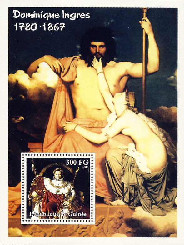 Jean Auguste Dominique Ingres (1780-1867) - Issue of Guinée postage stamps