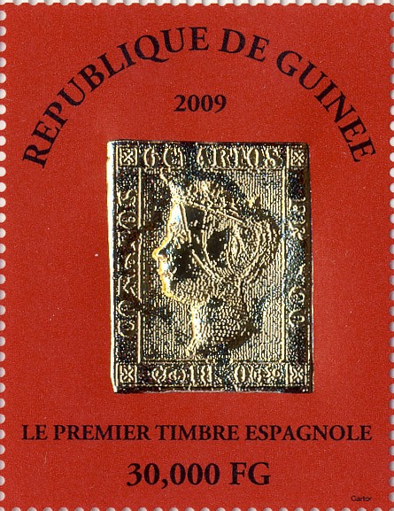 Spanish Gold - Issue of Guinée postage stamps