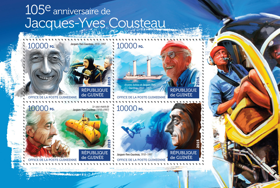 Jacques-Yves Cousteau - Issue of Guinée postage stamps