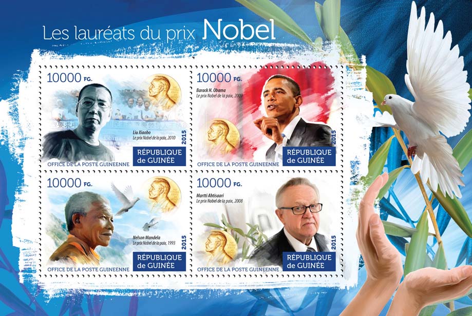 Nobel Prize winners - Issue of Guinée postage stamps