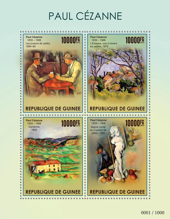Paul Cézanne - Issue of Guinée postage stamps