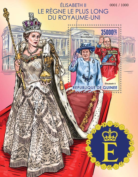 Elizabeth II - Issue of Guinée postage stamps
