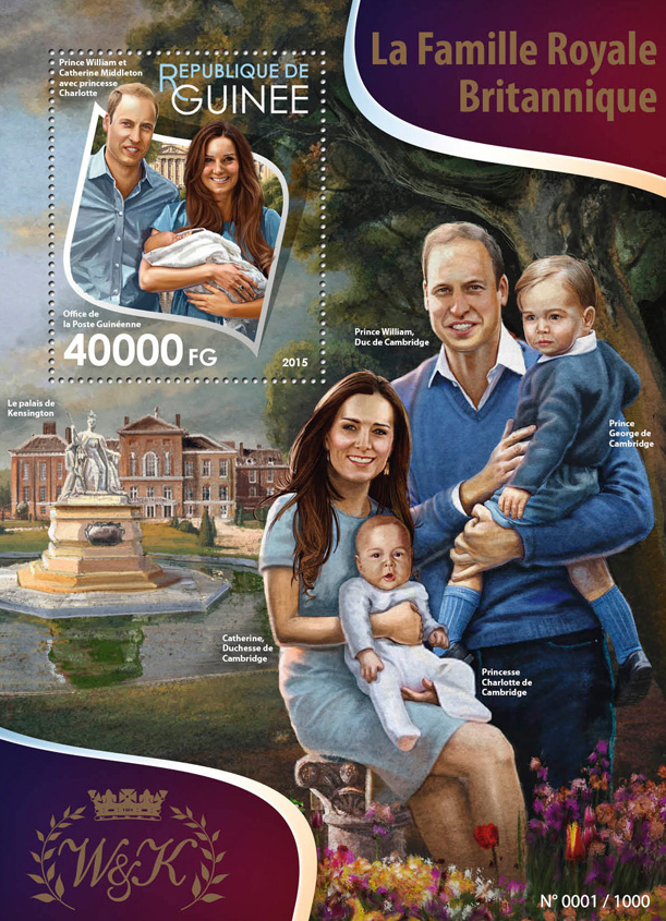 Royal British Family - Issue of Guinée postage stamps
