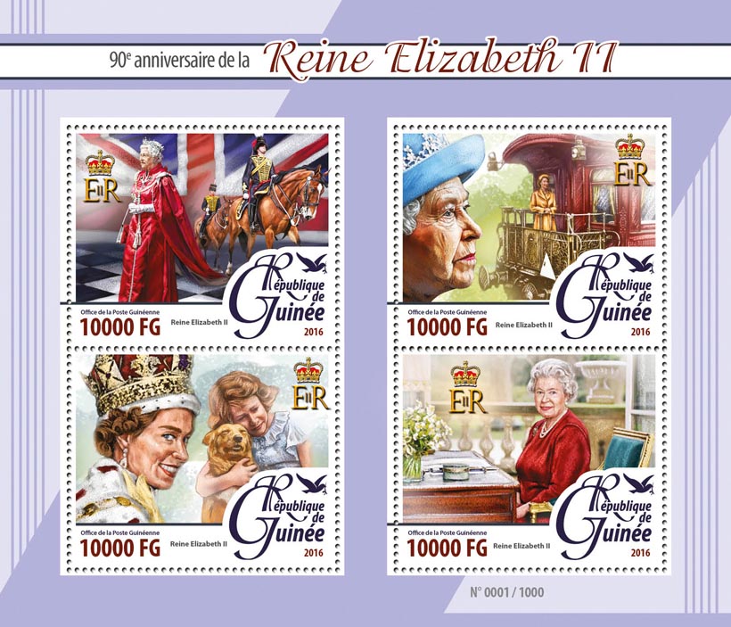 Queen Elizabeth II - Issue of Guinée postage stamps