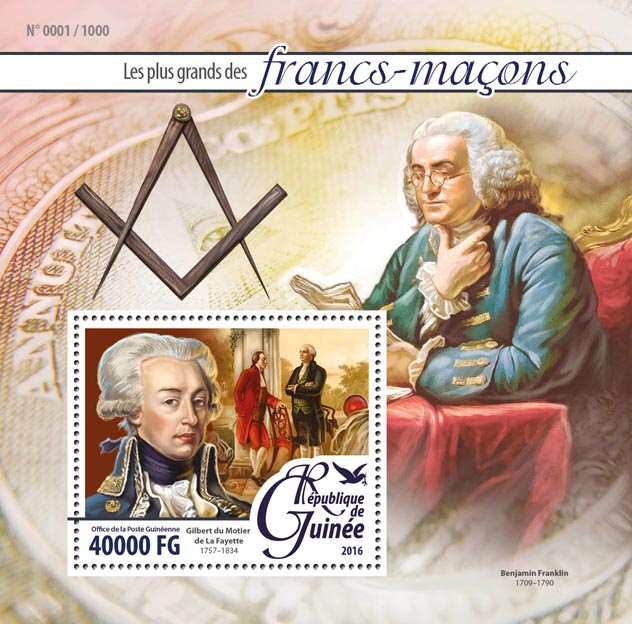 Masons - Issue of Guinée postage stamps