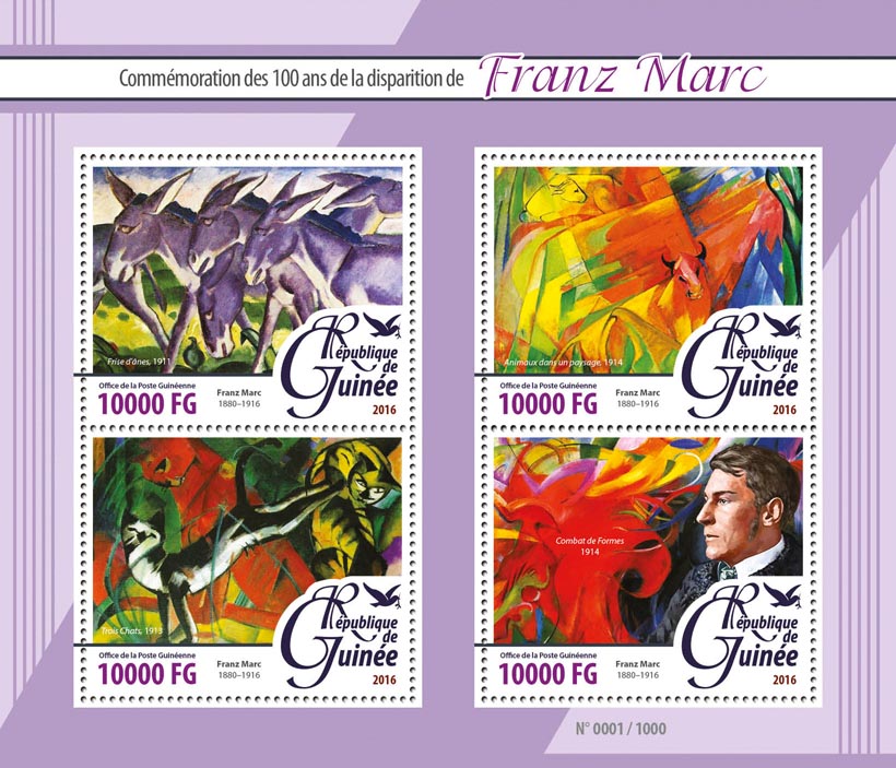 Franz Marc - Issue of Guinée postage stamps