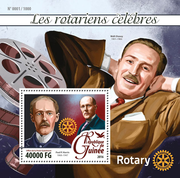Famous Rotarians - Issue of Guinée postage stamps