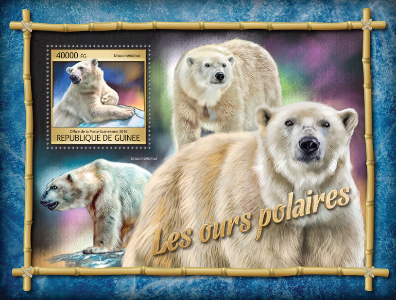 Polar bears - Issue of Guinée postage stamps