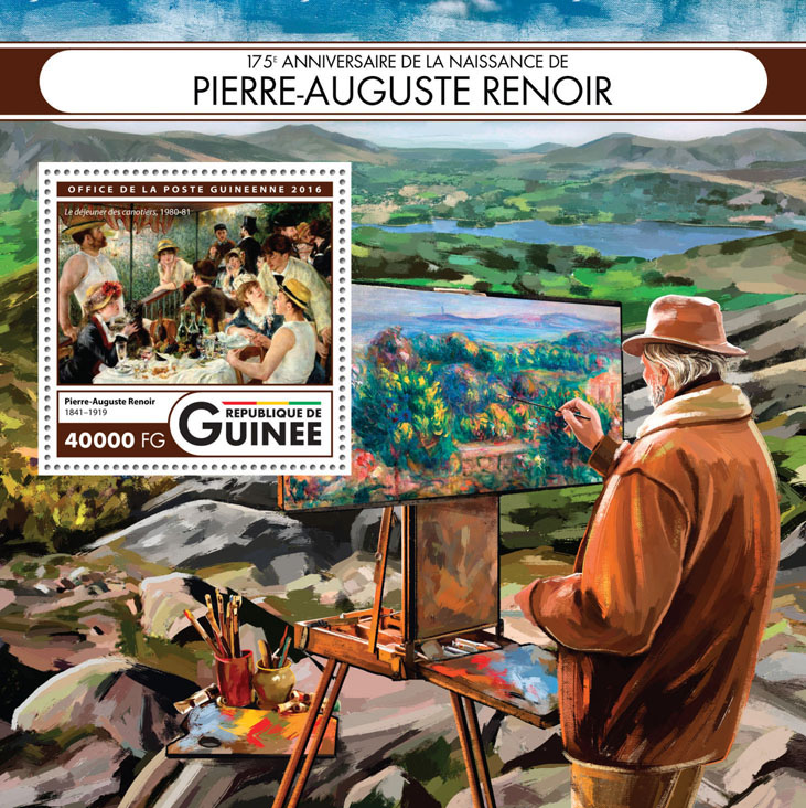 Pierre-Auguste Renoir - Issue of Guinée postage stamps