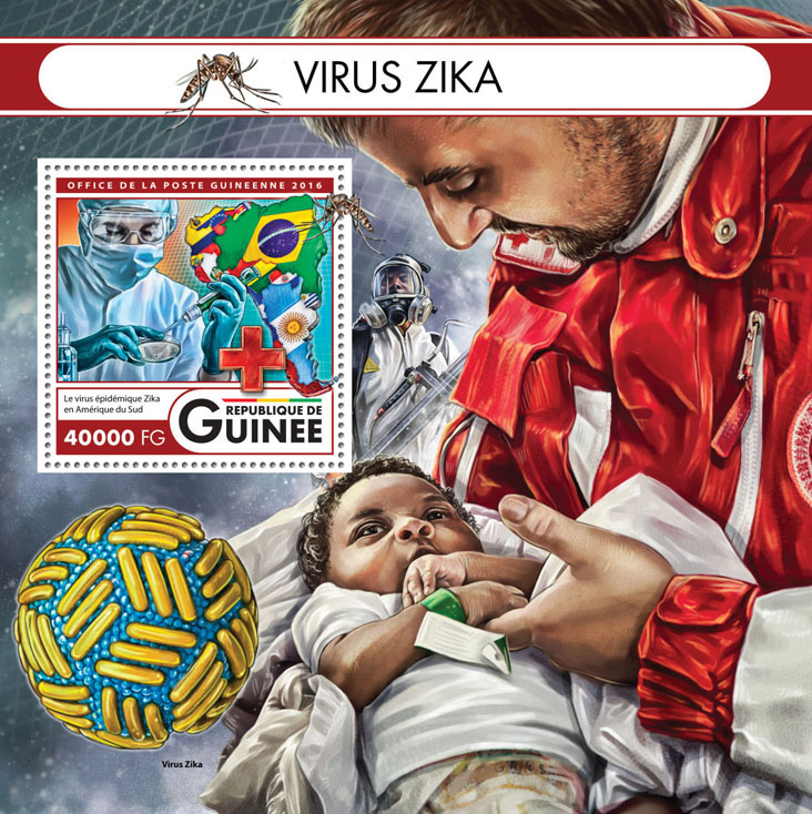 Zika virus - Issue of Guinée postage stamps