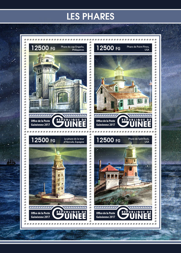 Lighthouses - Issue of Guinée postage stamps