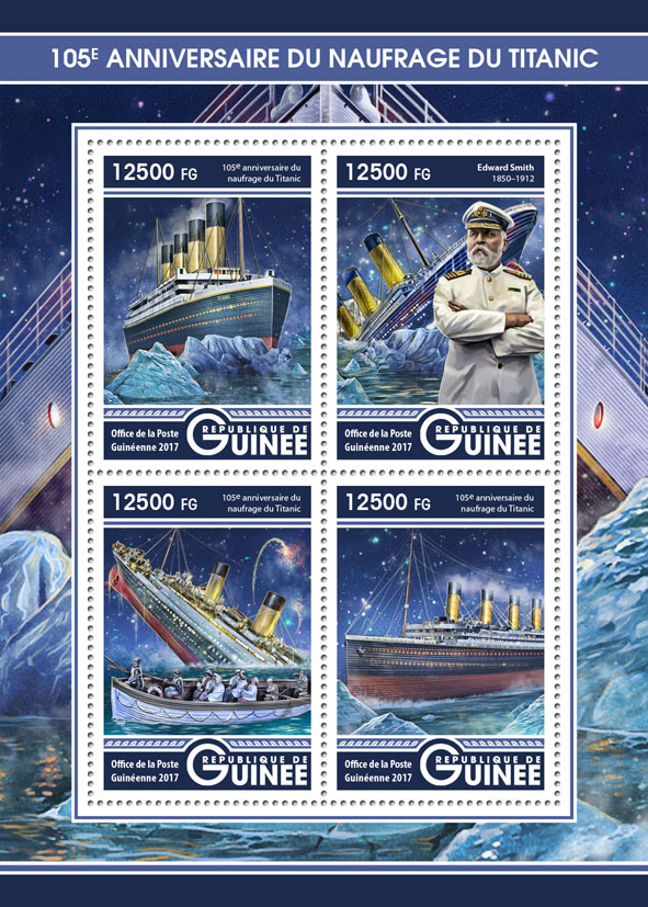 Titanic - Issue of Guinée postage stamps
