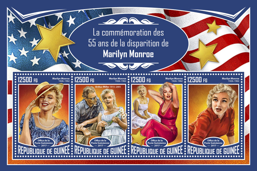 Marilyn Monroe - Issue of Guinée postage stamps