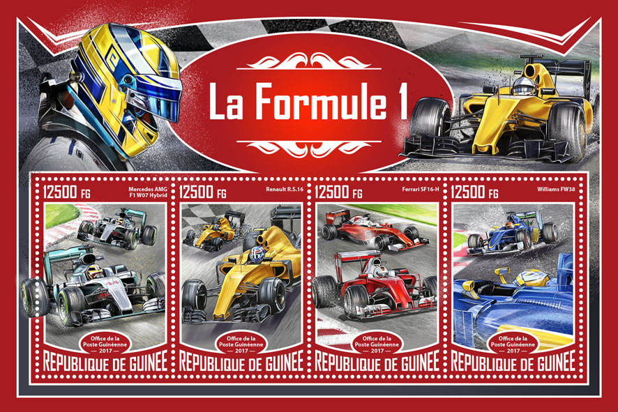 Formula 1 - Issue of Guinée postage stamps