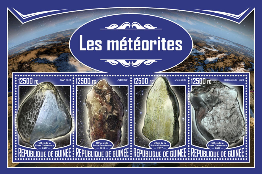 Meteorites - Issue of Guinée postage stamps